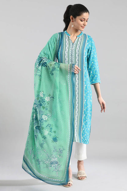 Blue Elfino Chiffon Dupatta