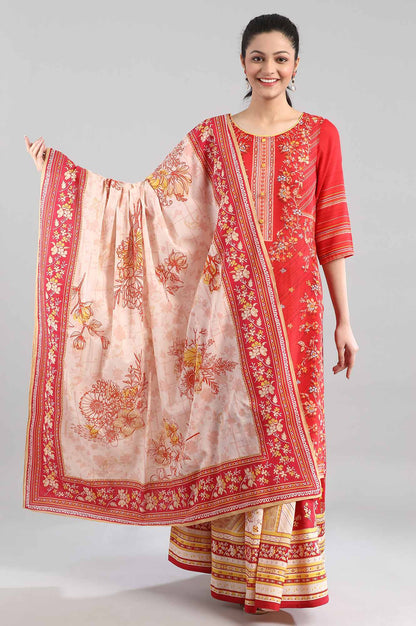 Soft Pink Printed Dupatta