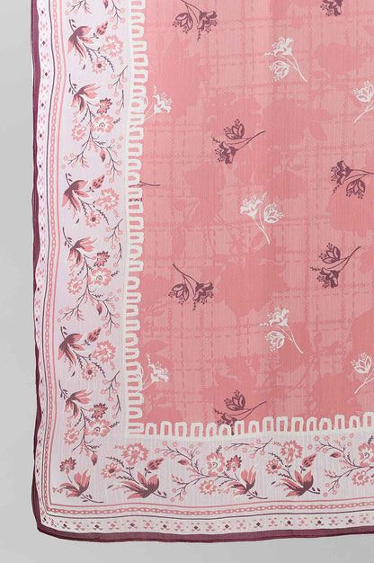 Pink Printed Dupatta