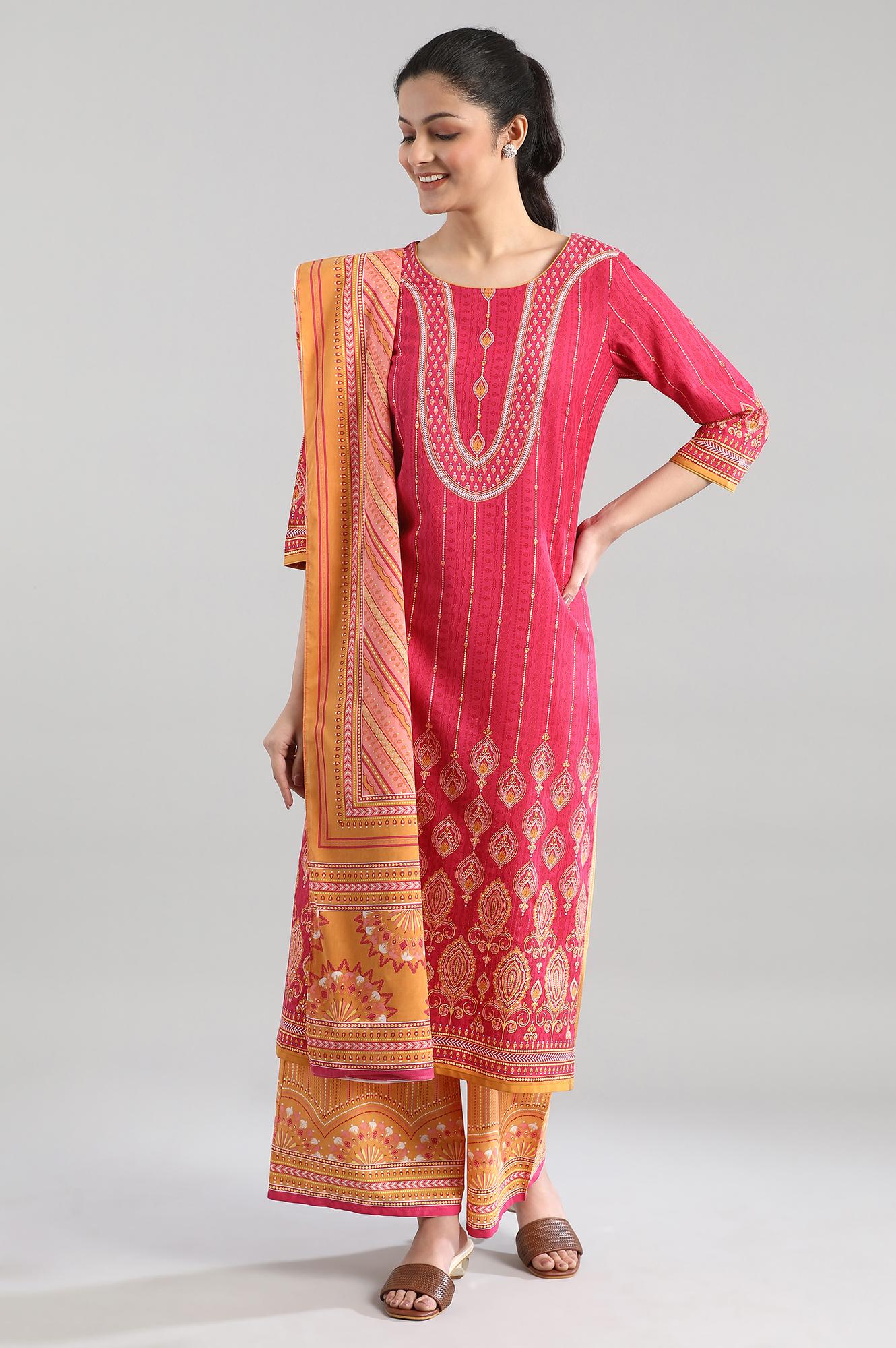 Peach Printed Dupatta