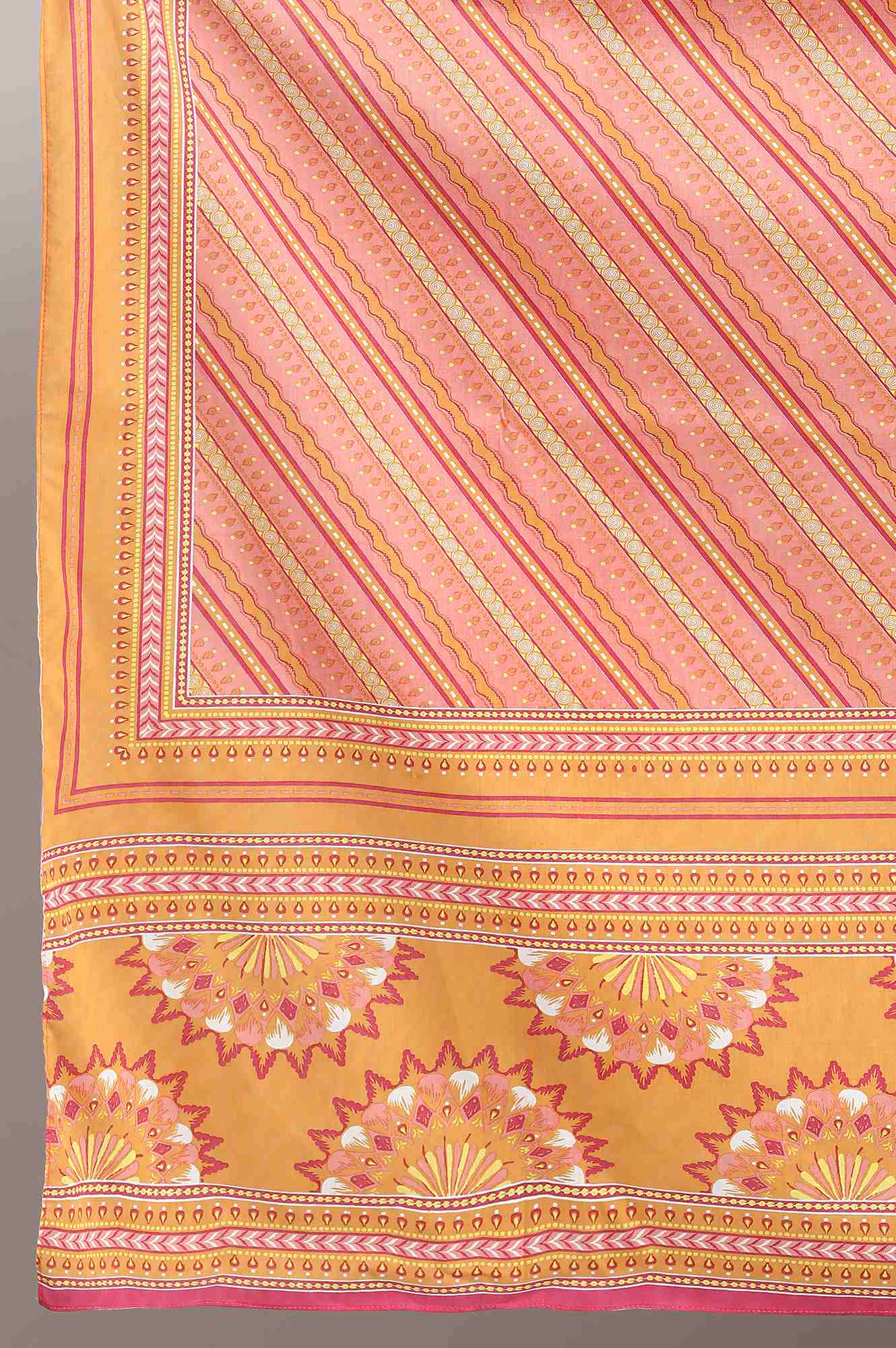 Peach Printed Dupatta