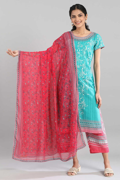 Pink Printed Dupatta