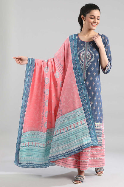 Pink Printed Dupatta