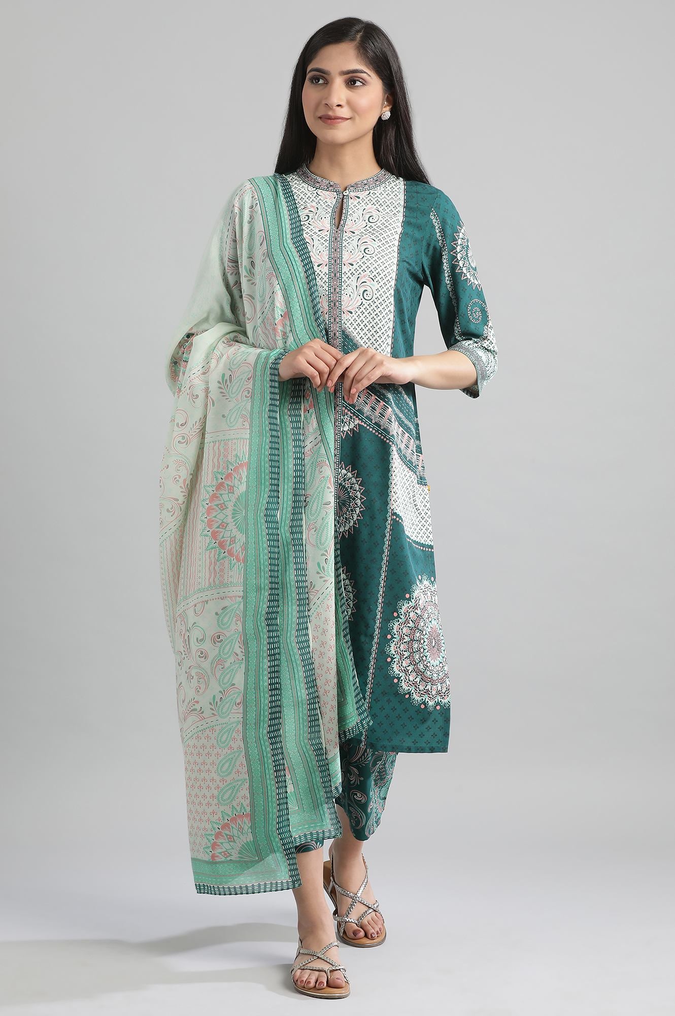 Green Ethnic Printed kurta