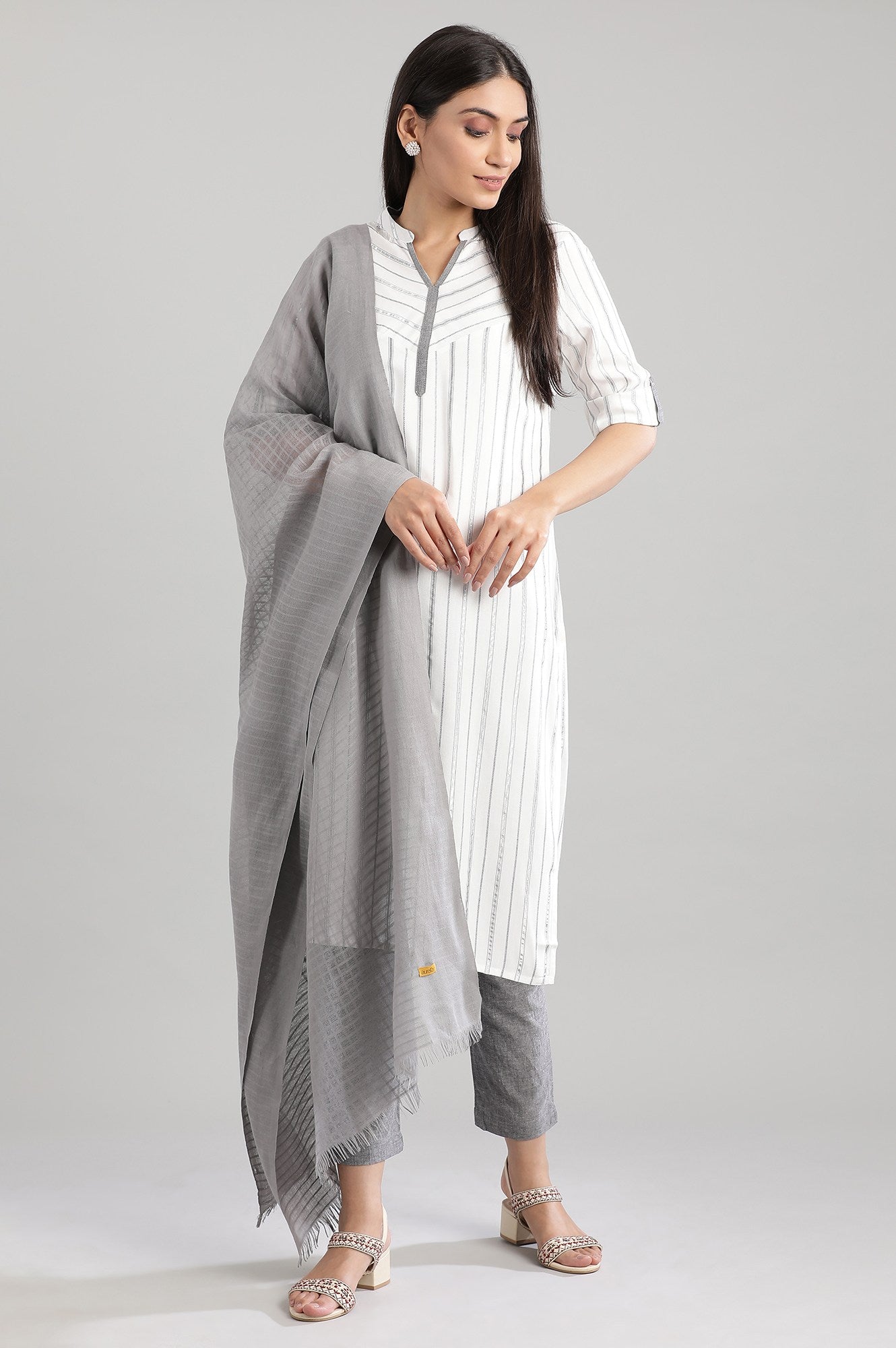 Grey Dupatta