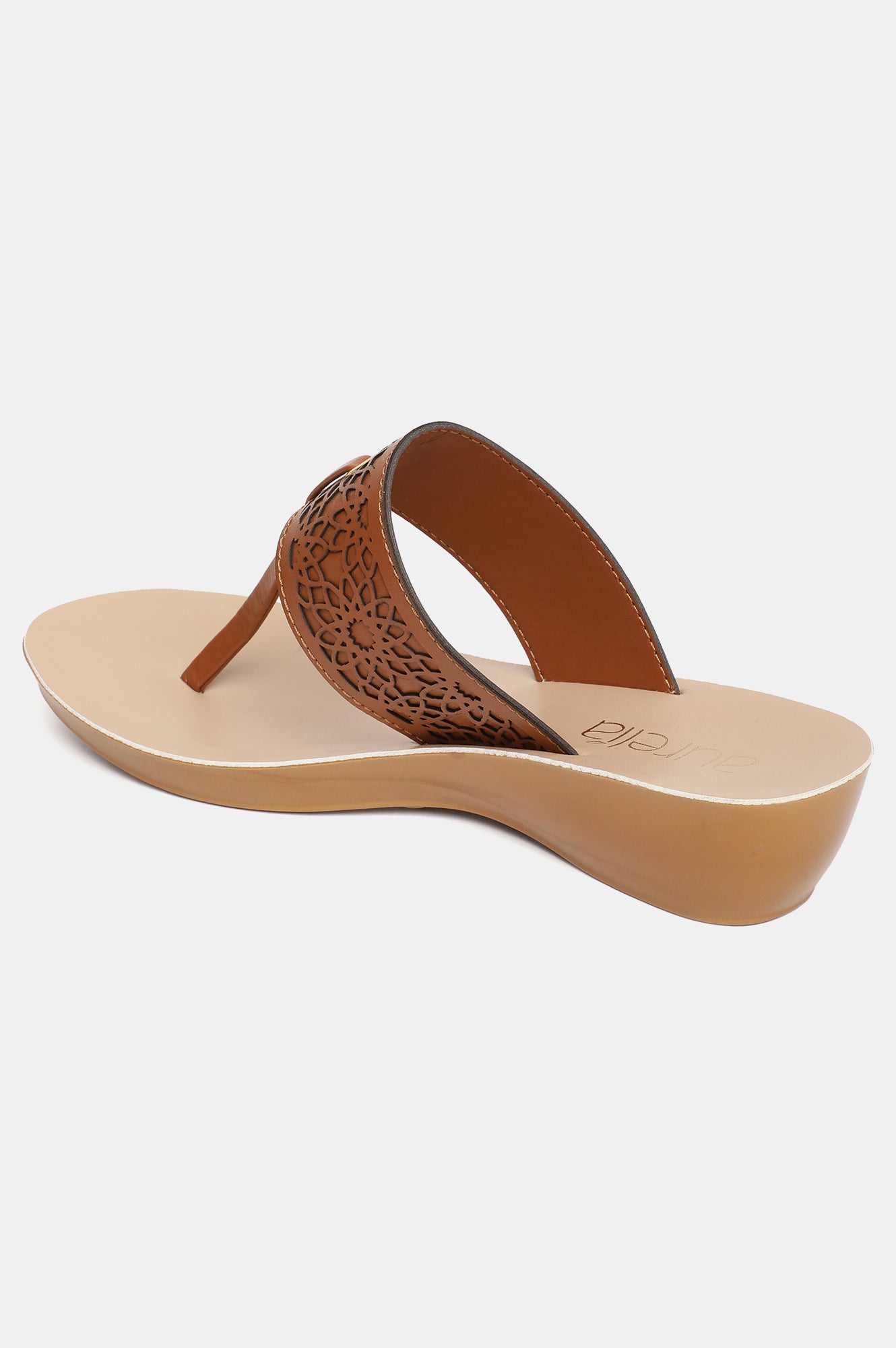 Aurelia Laser Cut Open Wedge-Zcynthia