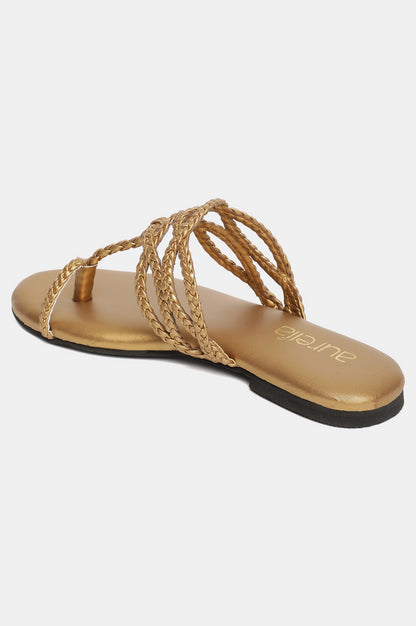 Aurelia Woven Design Open Flat-Zdorothy