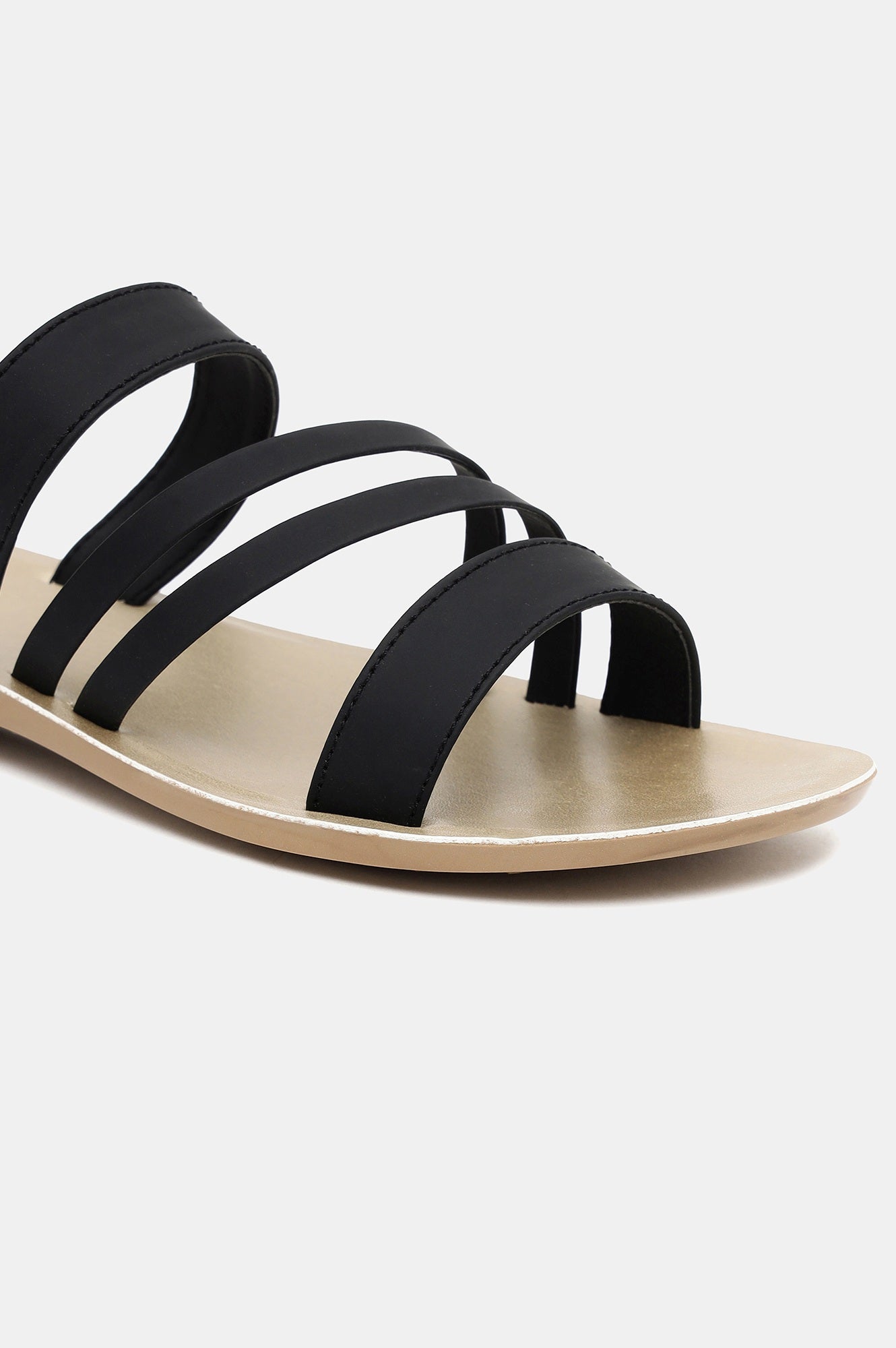 Black Almond Toe Solid Flat-Zmacie