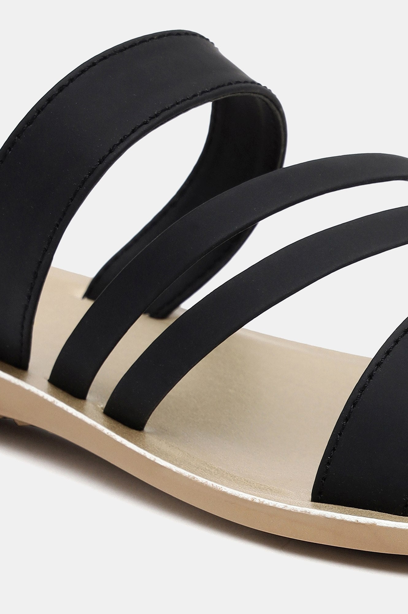 Black Almond Toe Solid Flat-Zmacie