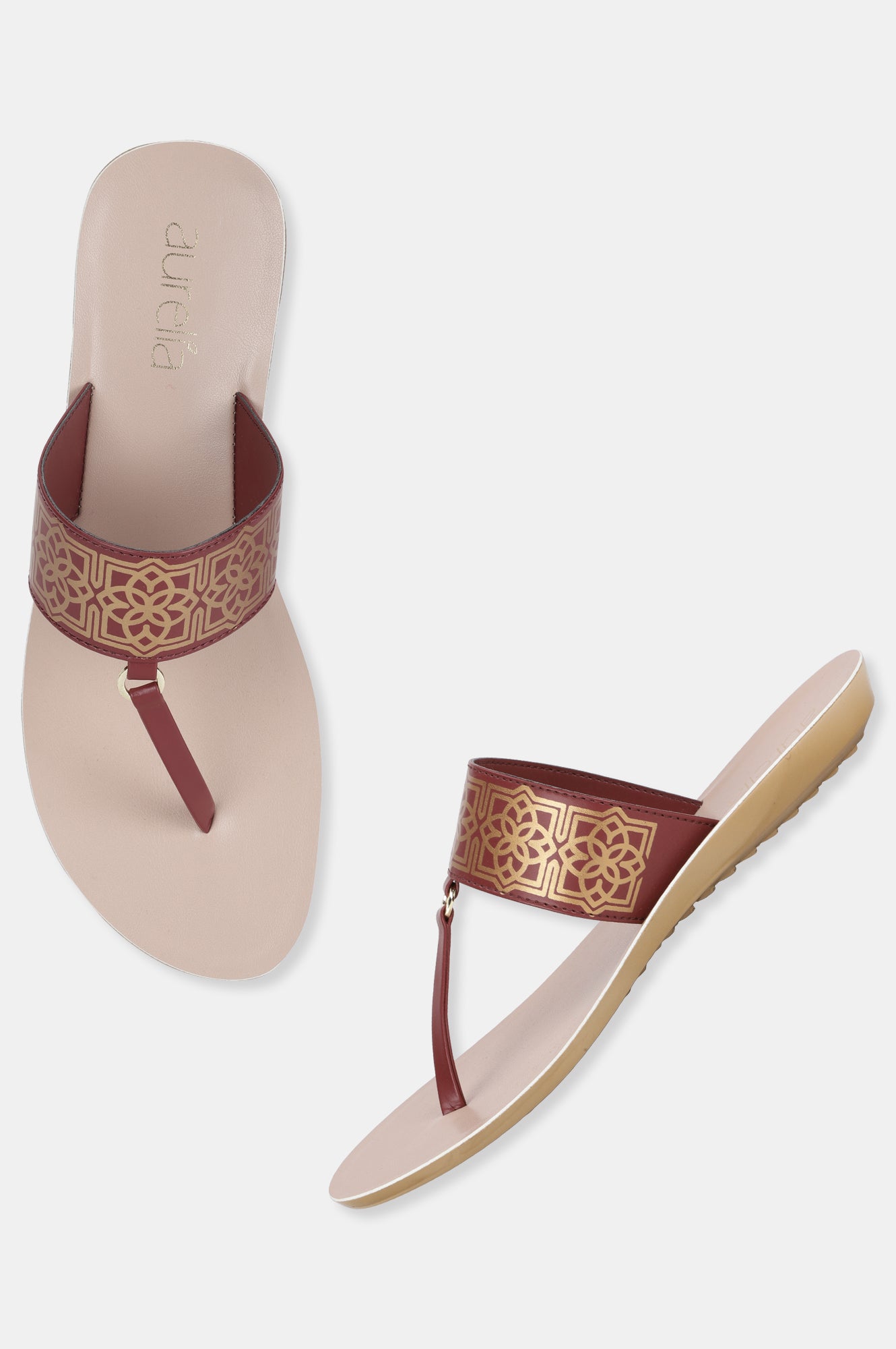 Aurelia Foil Print Almond Toe Flat-Zbeatrice