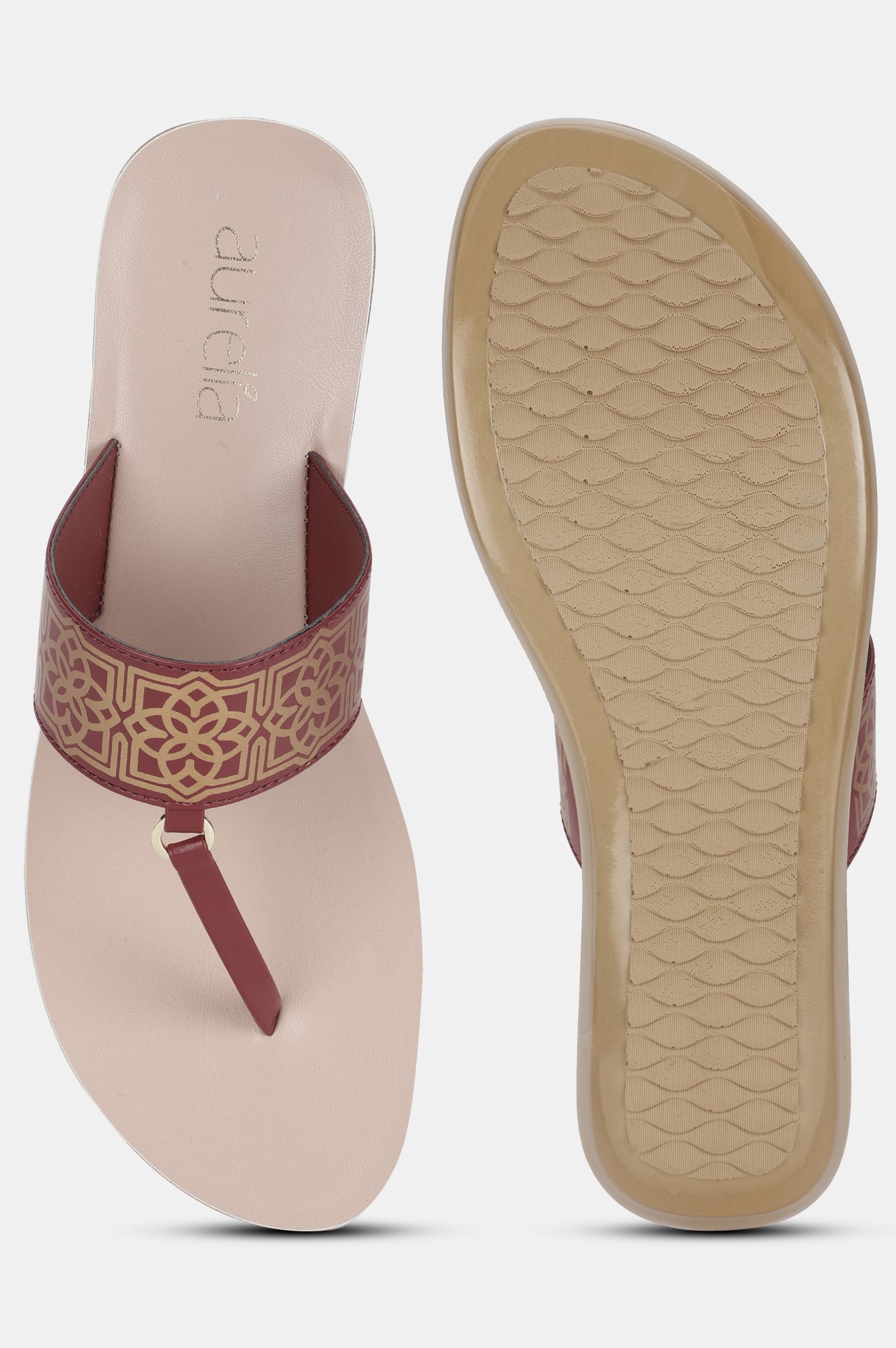 Aurelia Foil Print Almond Toe Flat-Zbeatrice