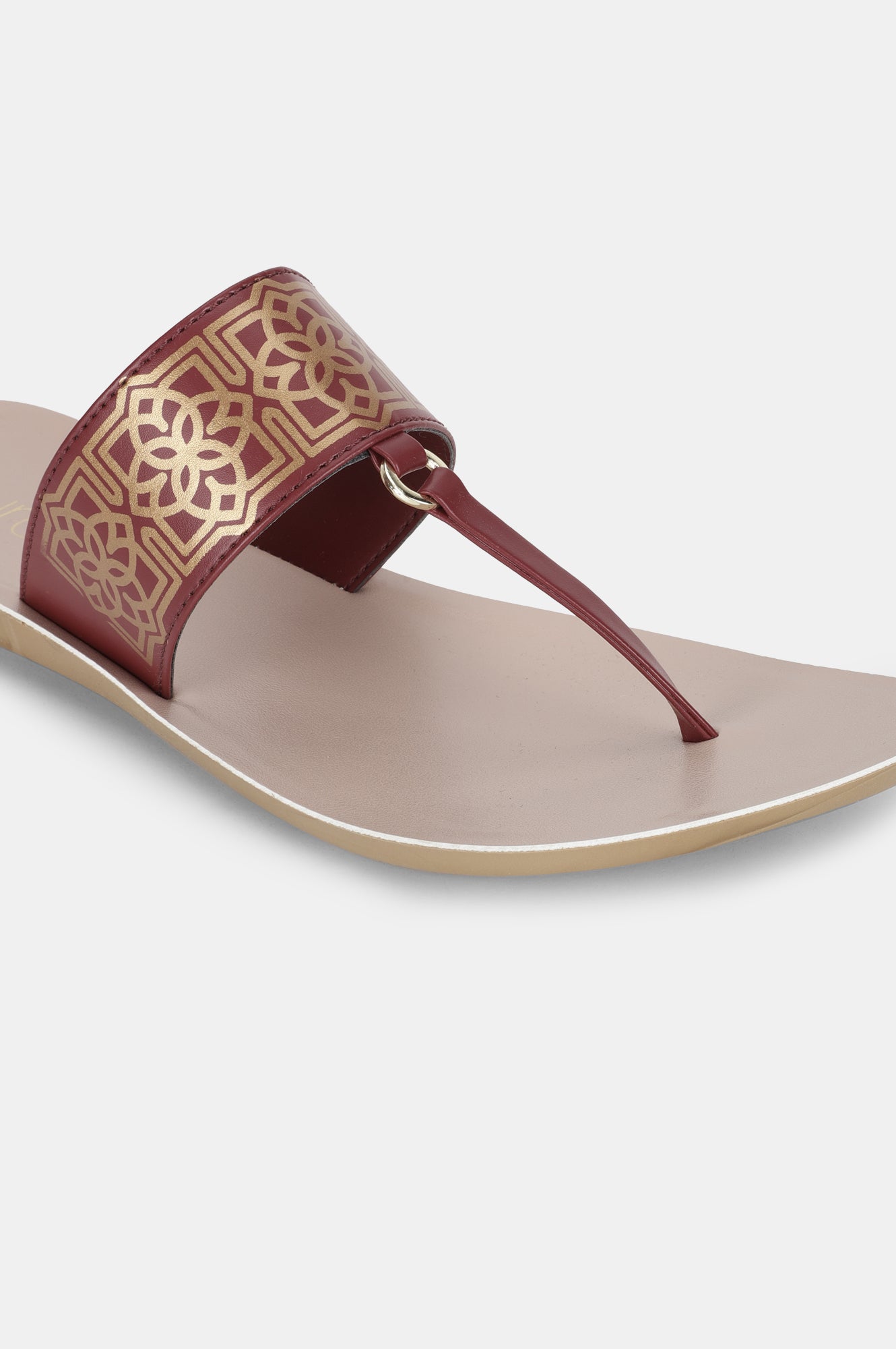 Aurelia Foil Print Almond Toe Flat-Zbeatrice