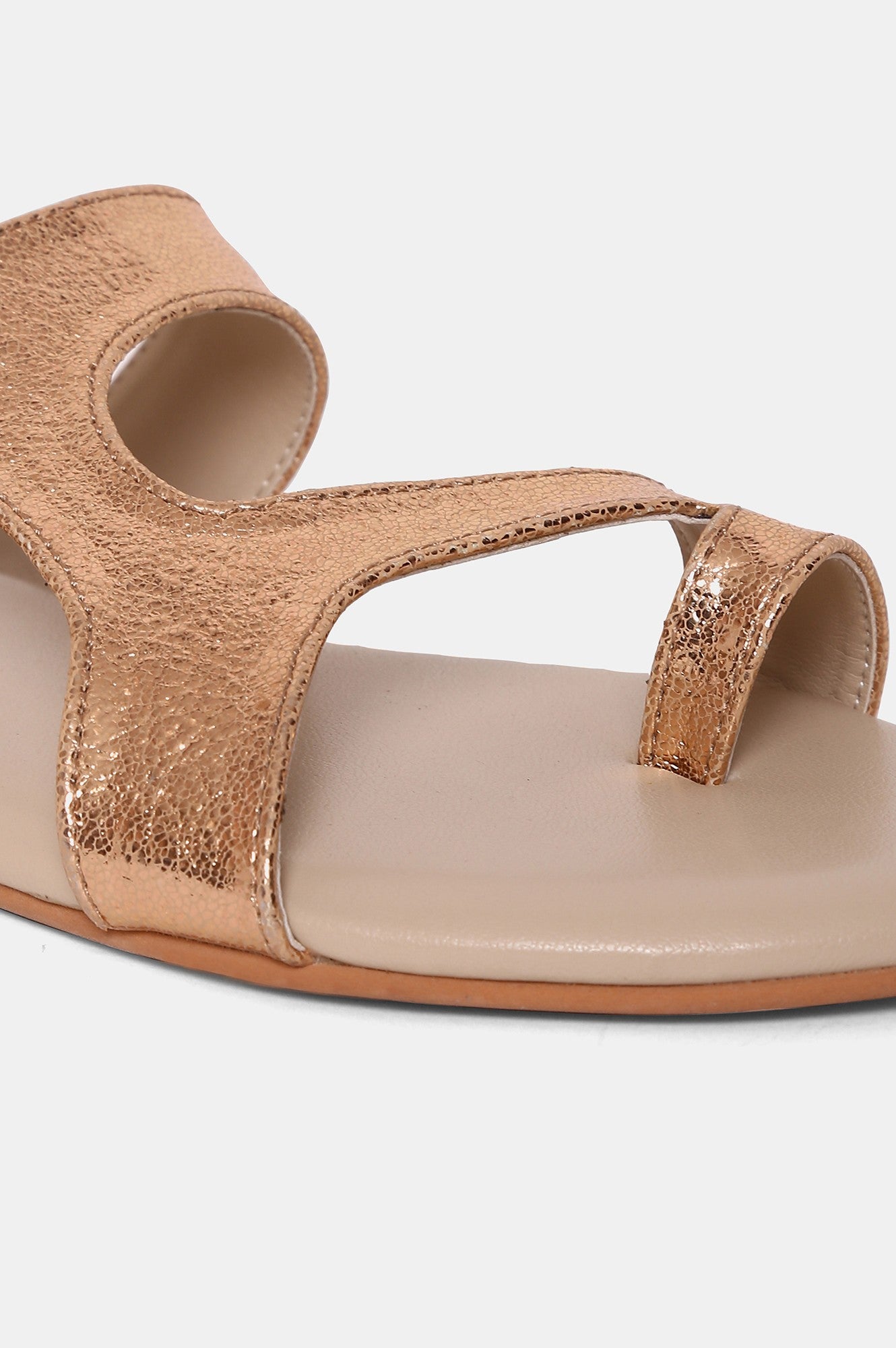 AURELIA ROSE GOLD Round Toe Flat-ZKYNLEE