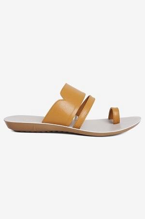 Aurelia Solid Yellow Almond Toe Flat