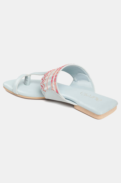 Aurelia Embroidered Open Flat-Zmarilyn