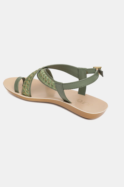 Aurelia Embroidered Almond Toe Flat-Zlaurel