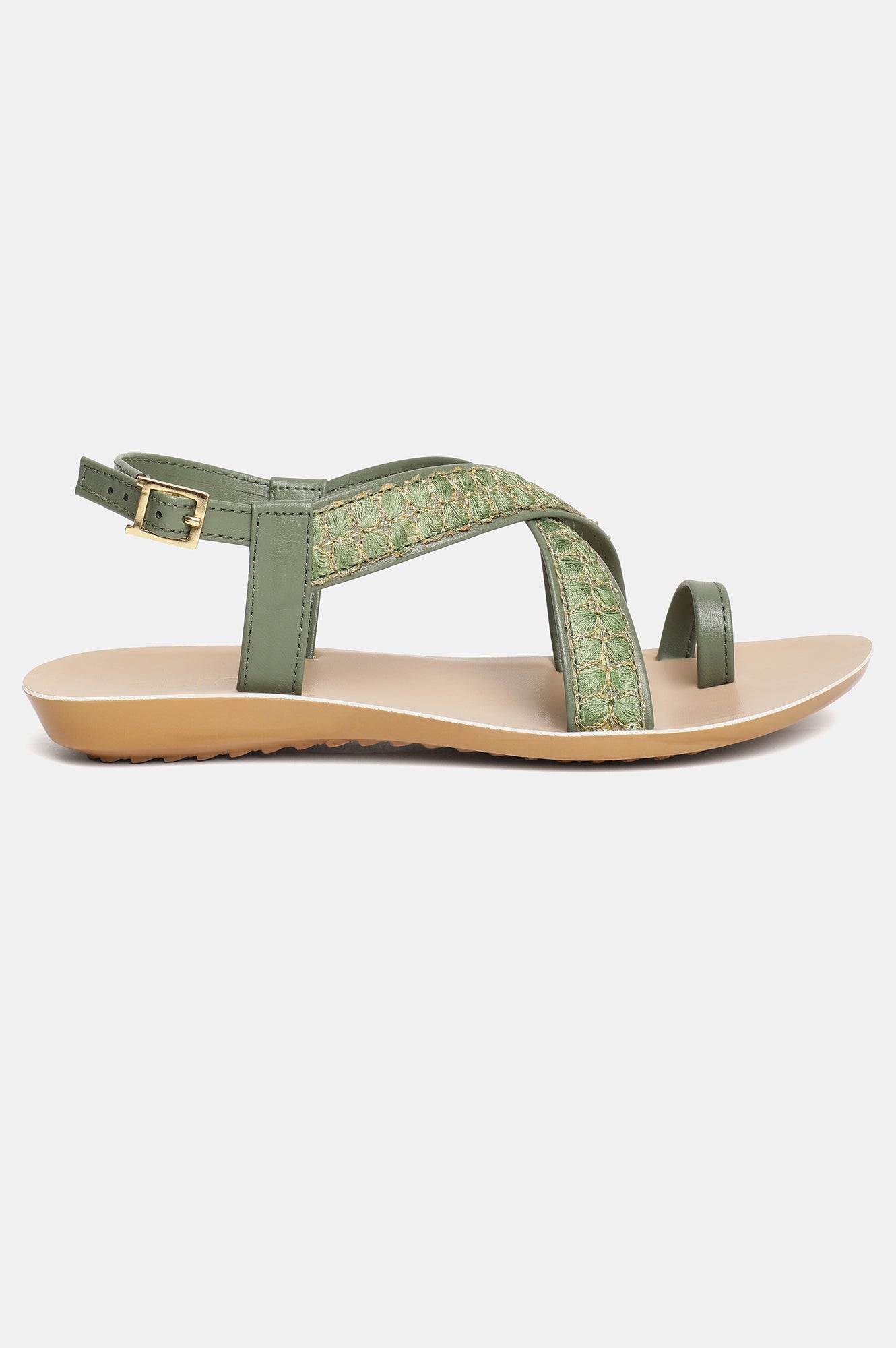 Aurelia Embroidered Almond Toe Flat-Zlaurel