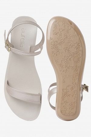 Aurelia Solid Gold Almond Toe Flat