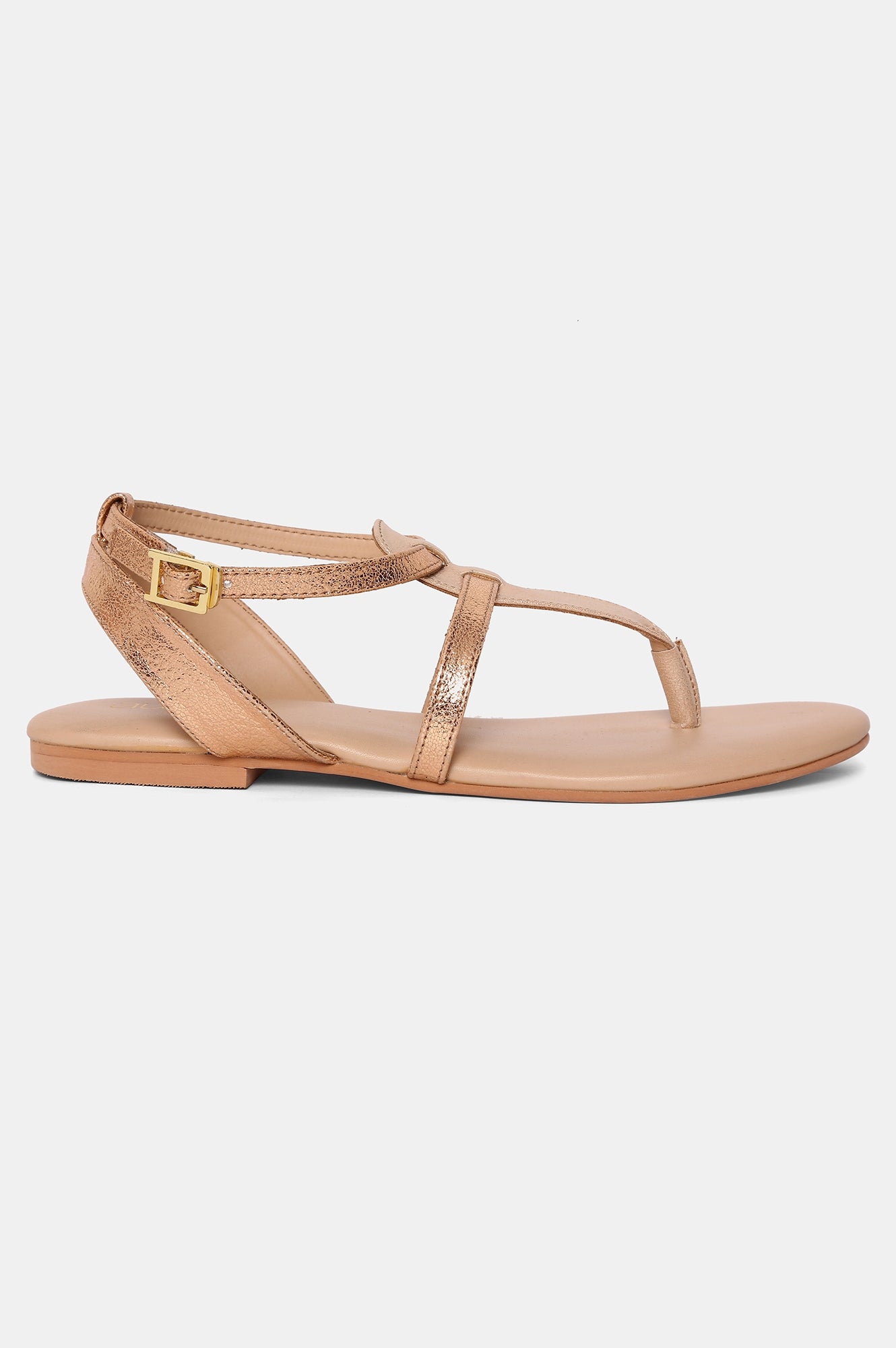 AURELIA ROSE GOLD Round Toe Flat-ZPALMER