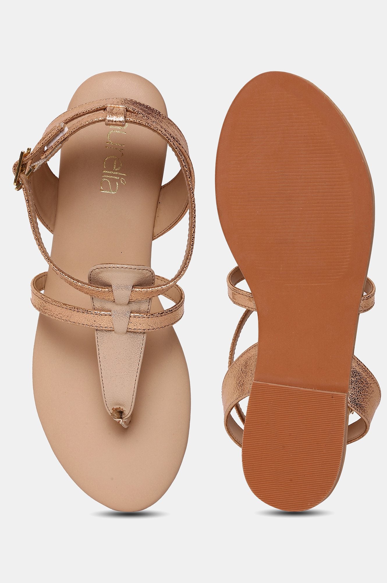 AURELIA ROSE GOLD Round Toe Flat-ZPALMER