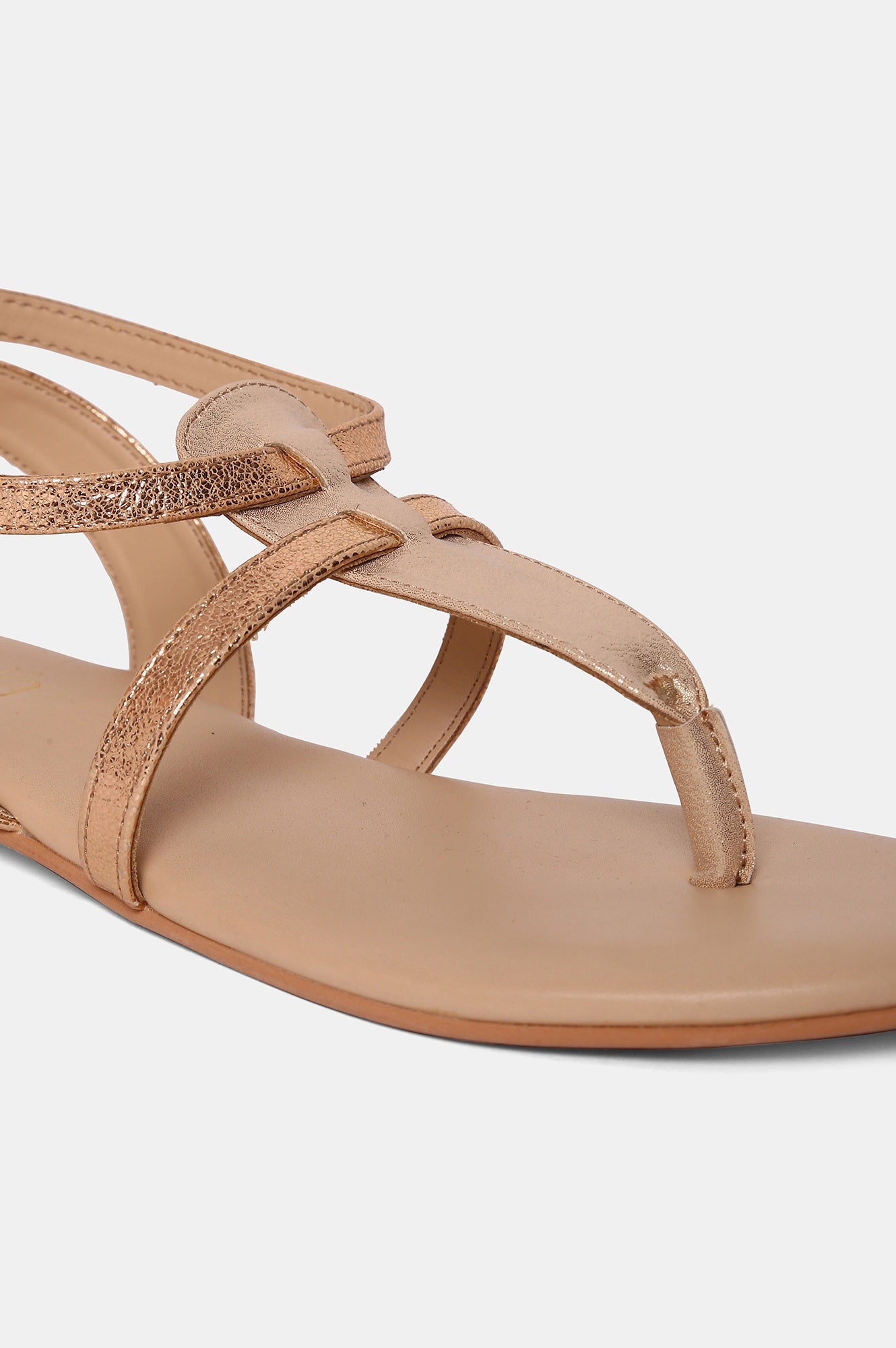 AURELIA ROSE GOLD Round Toe Flat-ZPALMER