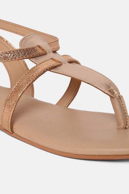 AURELIA ROSE GOLD Round Toe Flat-ZPALMER