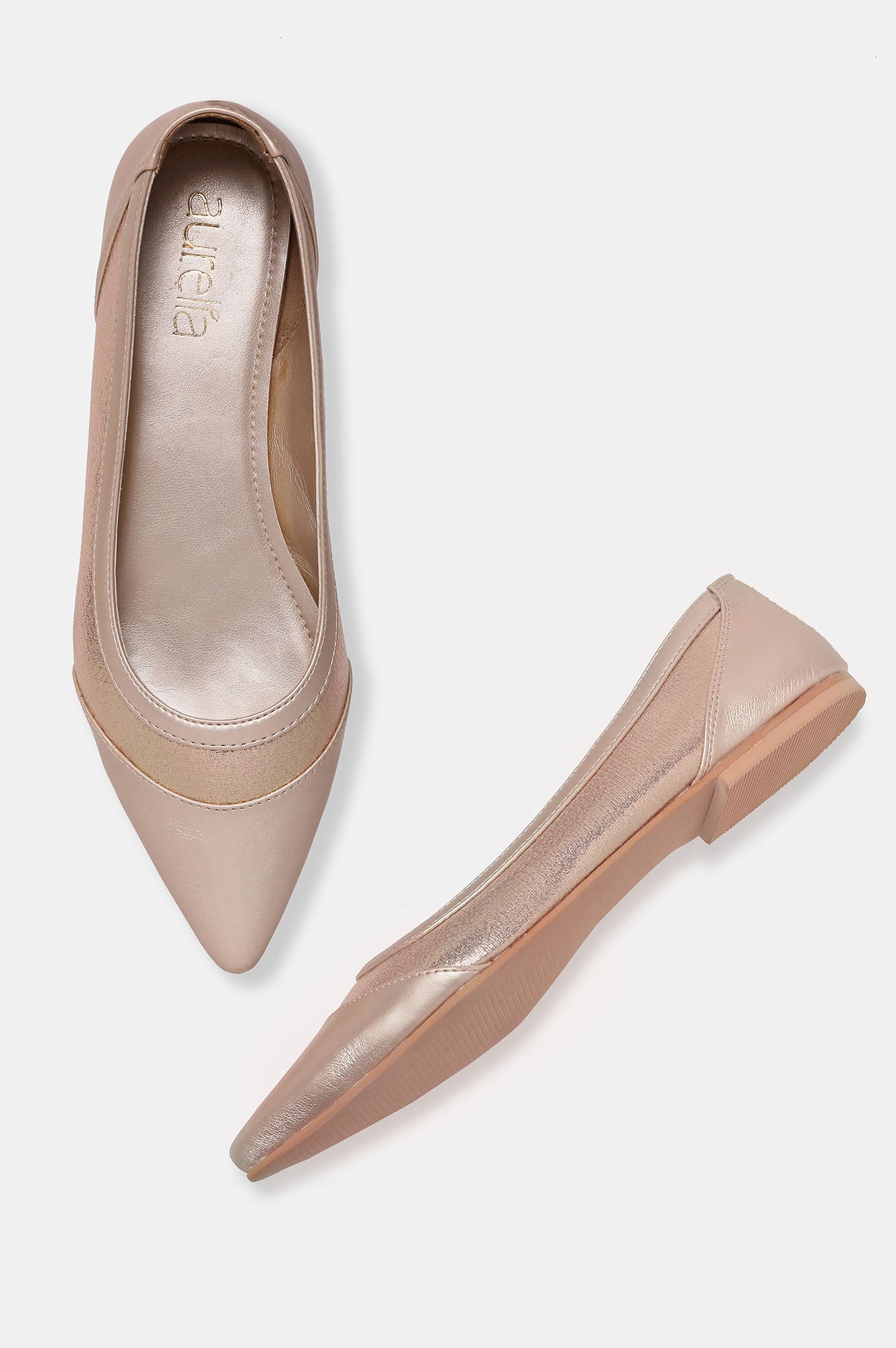 AURELIA GOLD Pointed Toe Flat-ZJOYCE