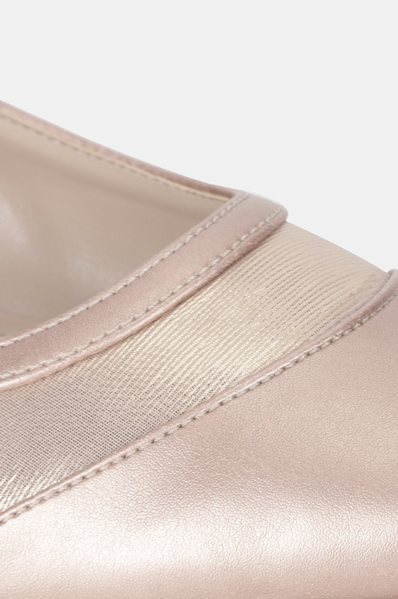 Rose Gold Pointed Toe Textured Flat-ZJOYCE