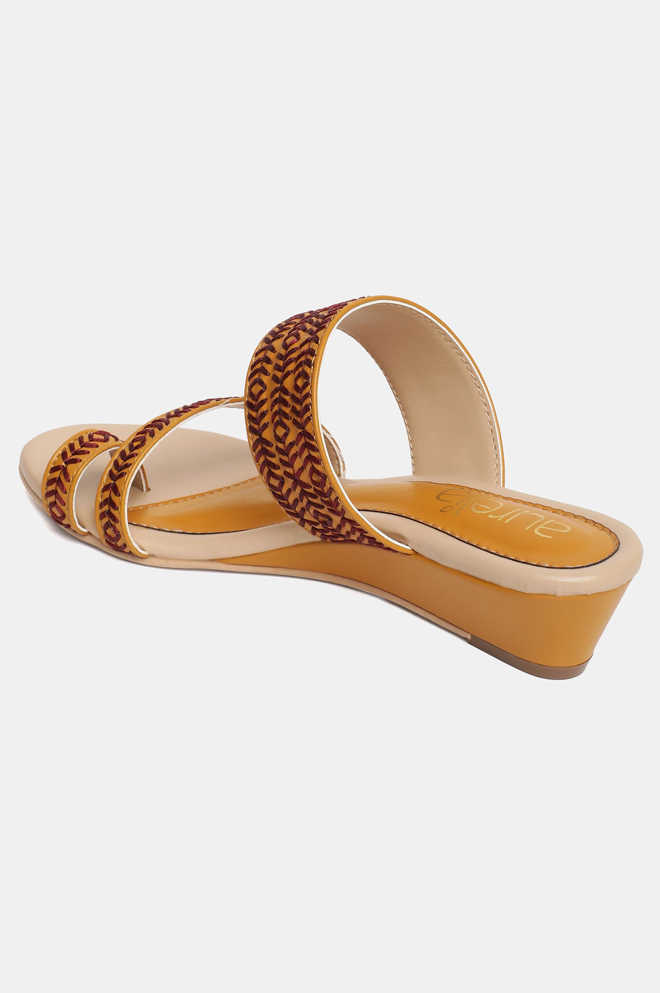 Aurelia Embroidered Open Wedge-Znoor