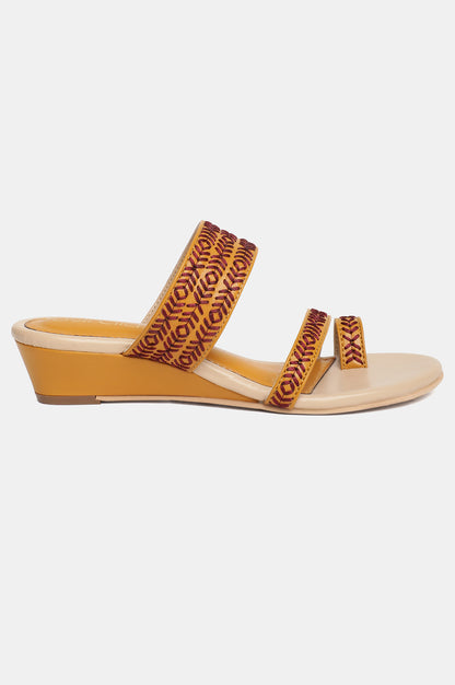 Aurelia Embroidered Open Wedge-Znoor