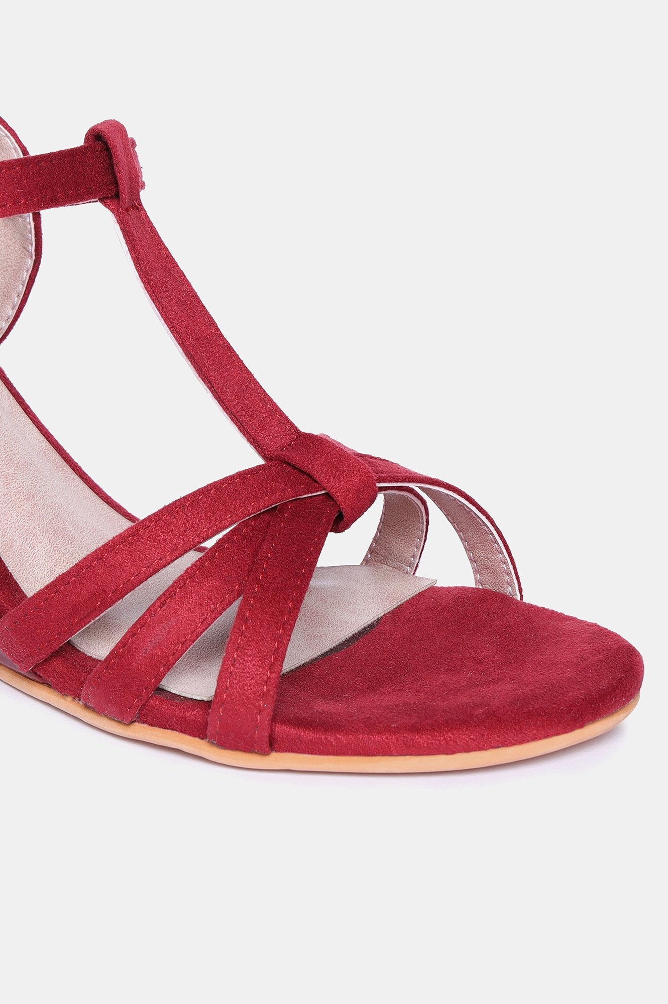 Burgundy Almond Toe Textured Wedge-Zsky