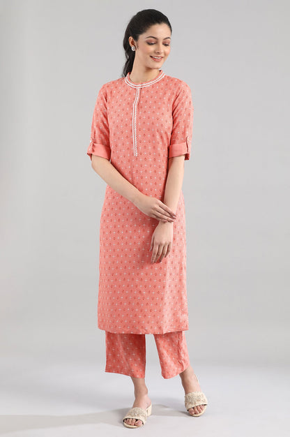 Orange Printed kurta