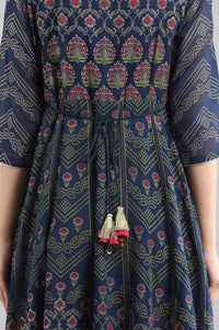 Navy Blue Georgette Dress
