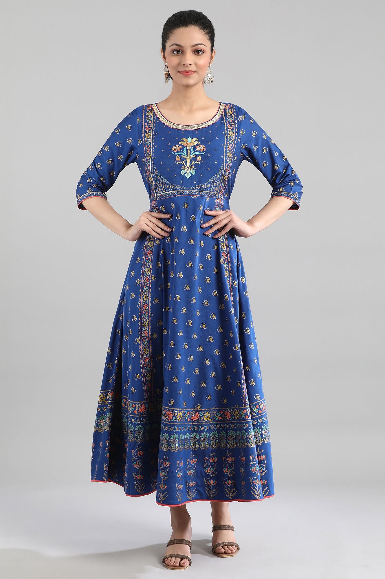 Royal Blue Flared Dress