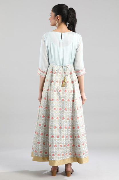 Light Blue Embroidered Dress