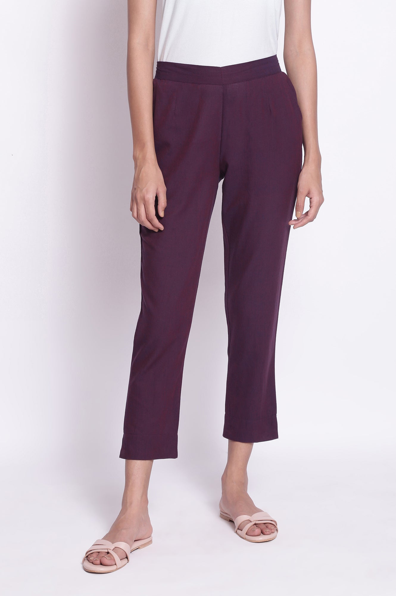 Purple Indo-Western Trouser Pants