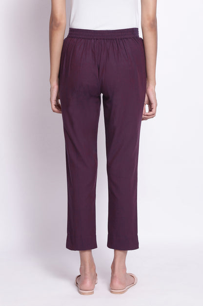 Purple Indo-Western Trouser Pants