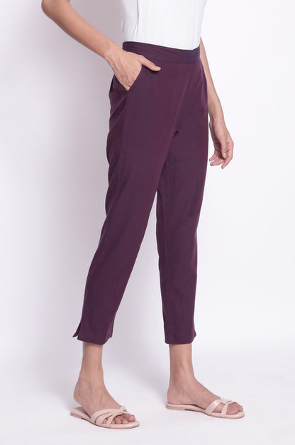 Purple Indo-Western Trouser Pants