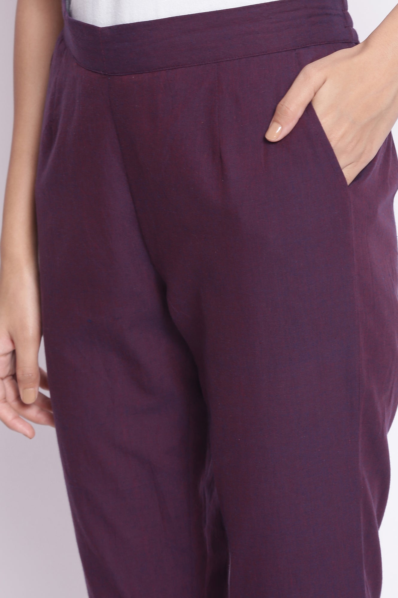 Purple Indo-Western Trouser Pants