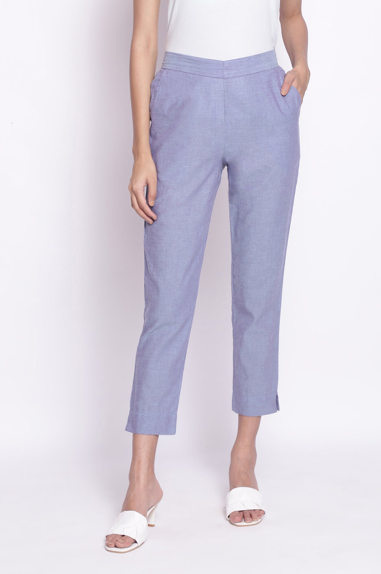 Lilac Indo-Western Trouser Pants