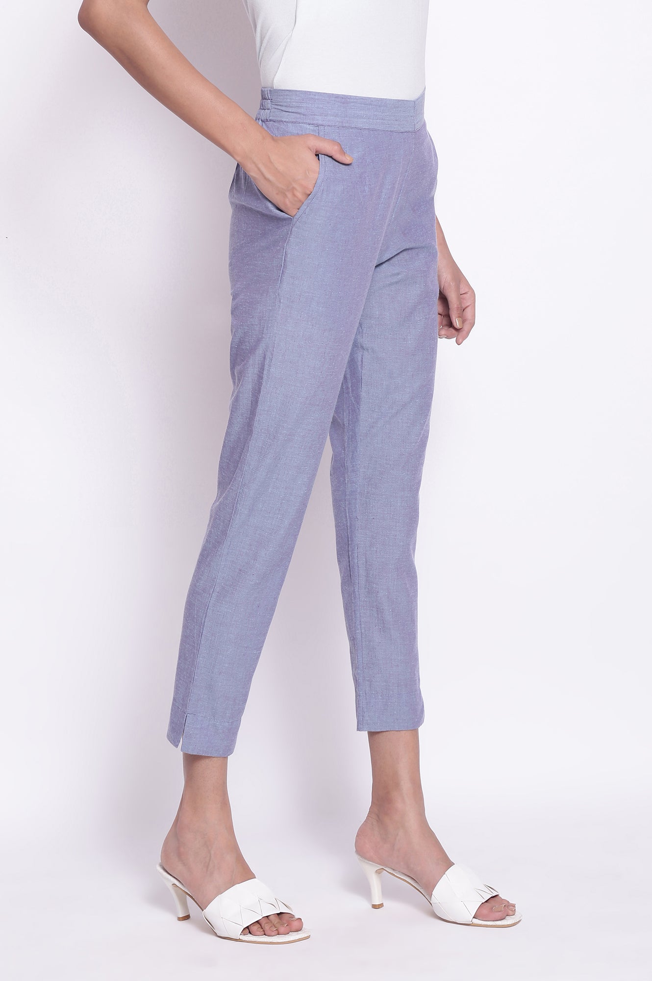 Lilac Indo-Western Trouser Pants