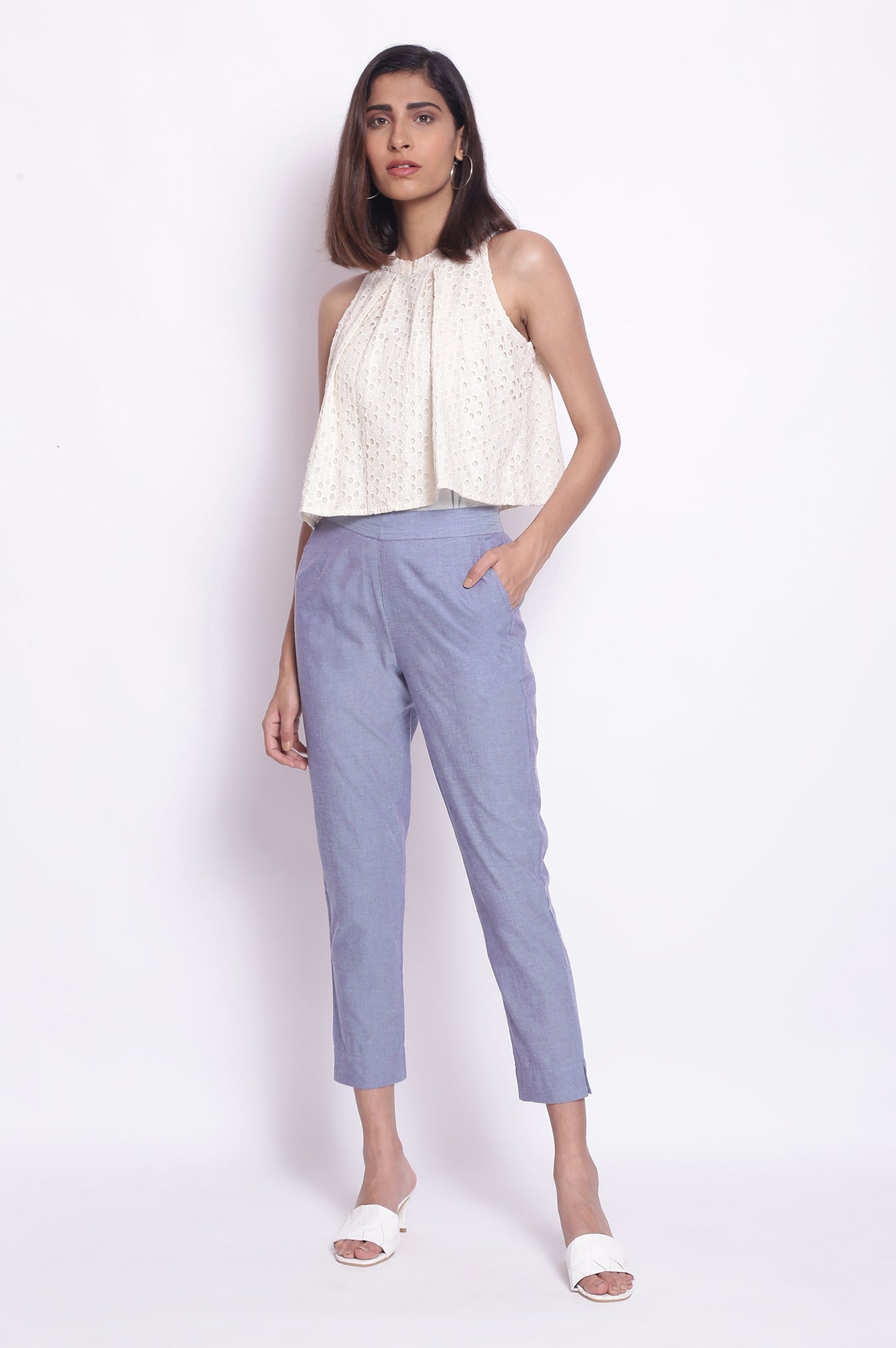 Lilac Indo-Western Trouser Pants