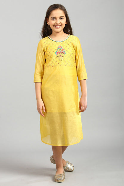 Yellow Short Dress-Gillet Girls Set