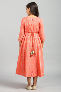 Peach Heavy Festive Dress