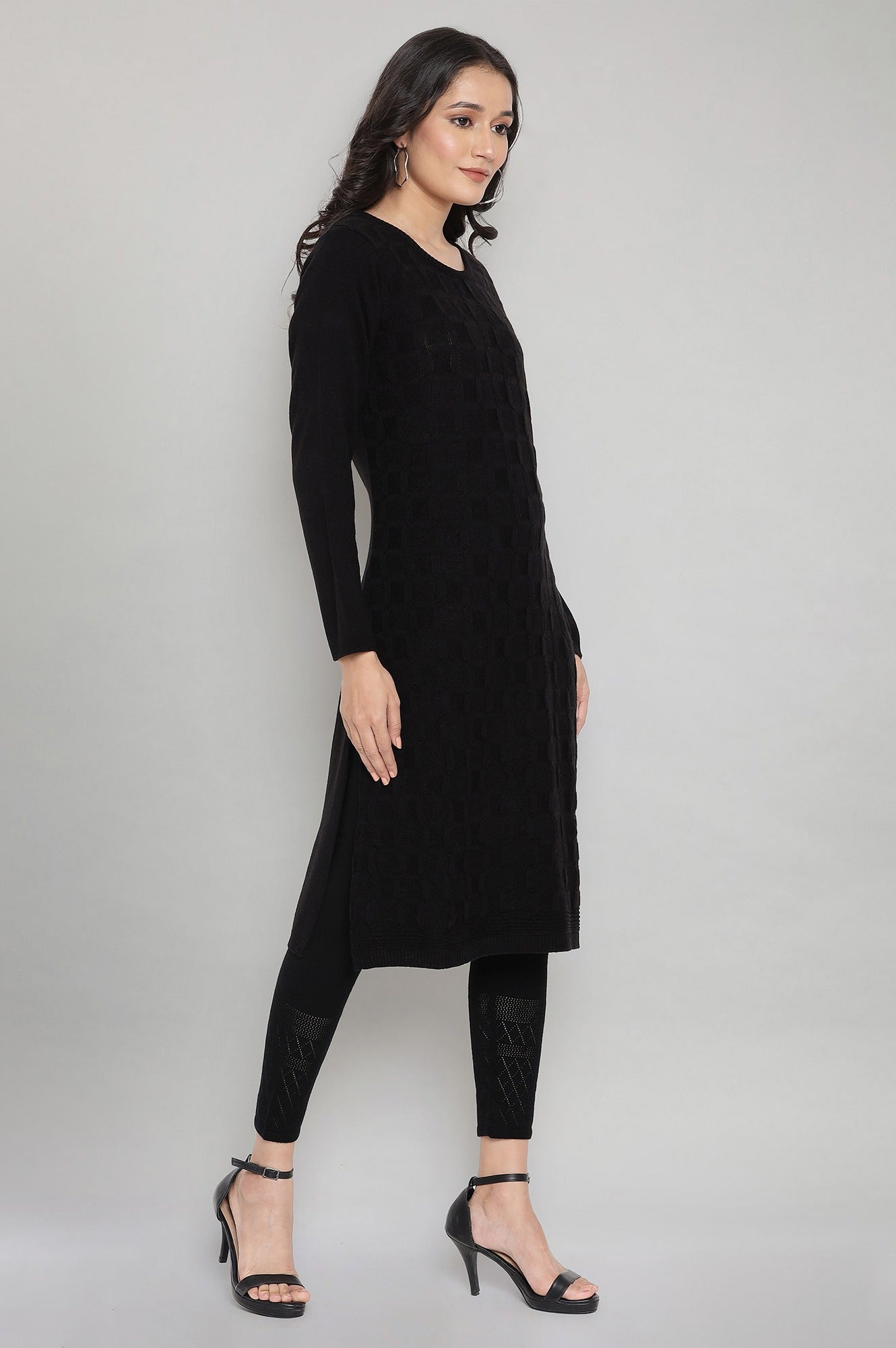 Black Winter kurta