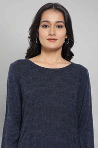 Blue Solid Acrylic kurta