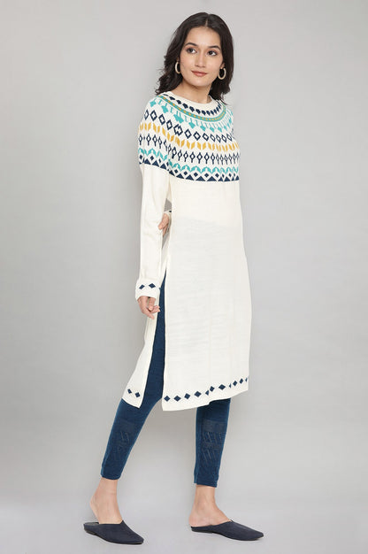 White Winter kurta