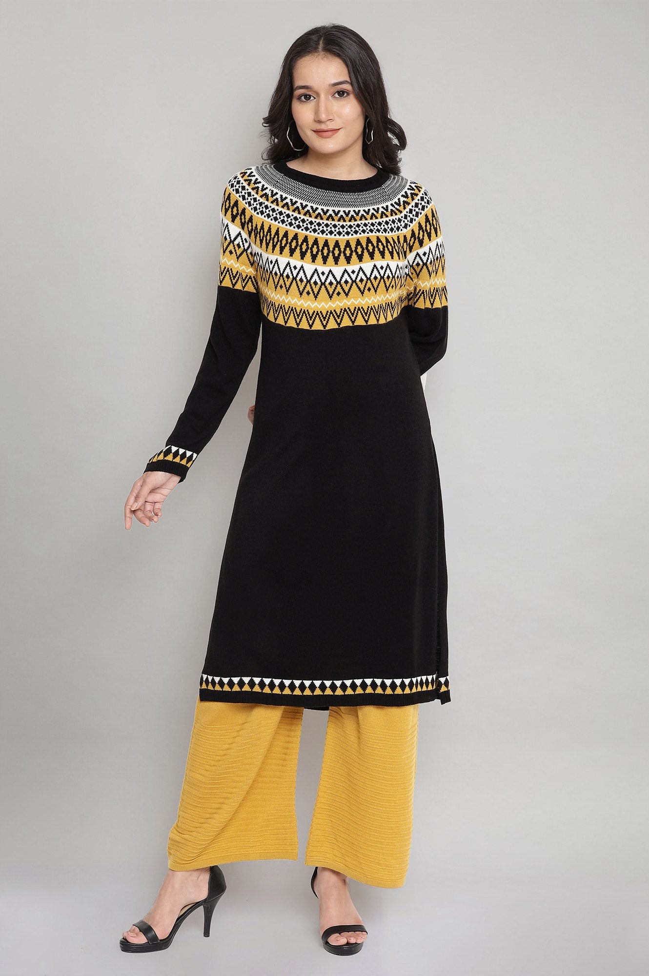 Black Winter kurta