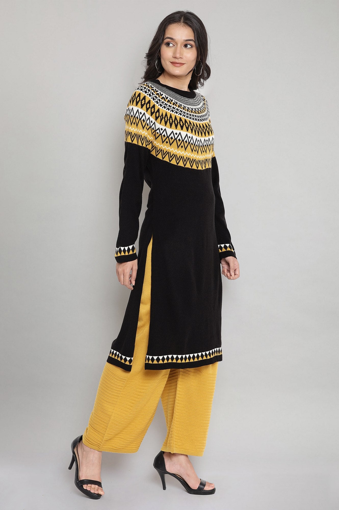 Black Winter kurta