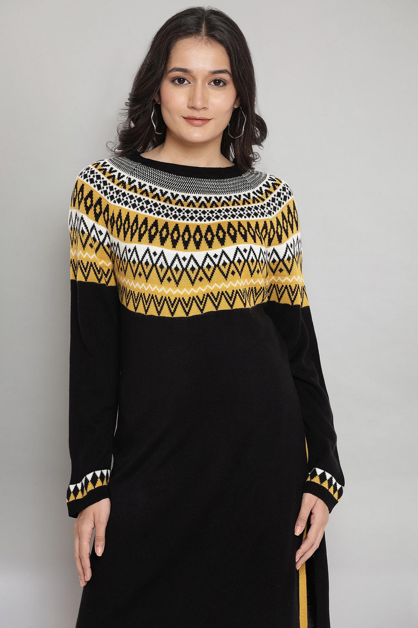 Black Winter kurta